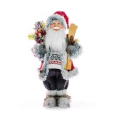 Decoratiune de Craciun MagicHome Mos Craciun cu schiuri si lemne, 60 cm