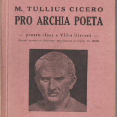 Marcus Tullius Cicero - Pro Archia Poeta - Manual pentru clasa a VII-a literara