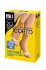 Șosete 1/2 Damă Lycra, Corto 20 Den - Nero, 36-39 (23-25), Conte Elegant