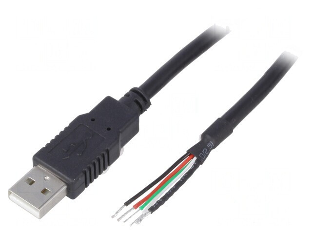 Cablu USB 2.0, USB A, 2m Negru