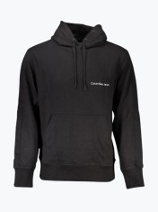 Hanorac barbati fara inchidere cu logo si croiala Regular Fit, Negru, S