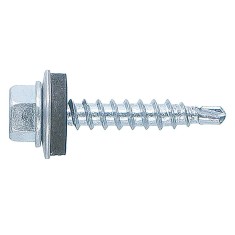Set 250 Suruburi cu Saiba Autoforante pentru Metal RAL8017, 4.8x35 mm, Surub Tabla, Surub, Surub Tabla Autoforant foto