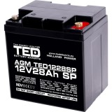 Acumulator plumb acid TED Electric BA088424, 12 V, 28000 mAh