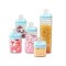 Set 5 Cutii de Depozitare Alimente, Cyrax, 1 x 500ml, 2 x 800ml, 1 x 1200ml, 1 x 1900ml, Capac Albastru, din PP+PET, Inchidere Ermetica, Transparent