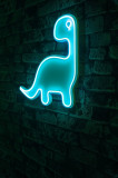 Decoratiune luminoasa LED, Dino the Dinosaur, Benzi flexibile de neon, DC 12 V, Albastru