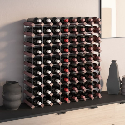 Suport sticle de vin, 72 sticle, maro, lemn masiv de pin GartenMobel Dekor foto