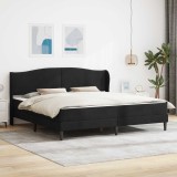 vidaXL Cadru de pat cu headboard Negru 200 x 200 cm Catifea 3415230