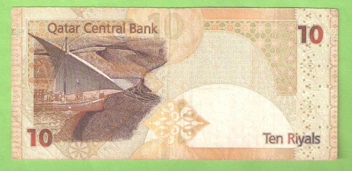 QATAR 10 DINARI / 2004..