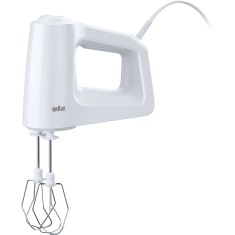 Mixer de mana Braun HM3000WH, 450 W, 5 viteze, Alb