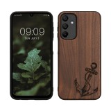 Husa Kwmobile pentru Samsung Galaxy A15 5G, Maro, Lemn, KWM000021PM003C, Silicon, Carcasa