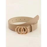 Cumpara ieftin Curea bej eleganta cu 3 catarame 100cm - dama - 839360