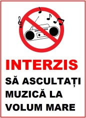 Placuta interzis sa ascultati muzica la volum mare foto