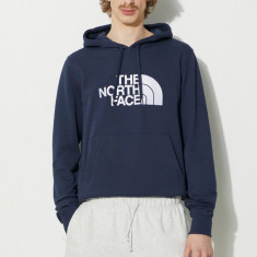 The North Face hanorac de bumbac M Light Drew Peak Pullover Hoodie barbati, culoarea albastru marin, cu glugă, cu imprimeu, NF00A0TE8K21