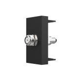 Cumpara ieftin Priza TV satelit Livolo neagra, fara rama din sticla, design modular