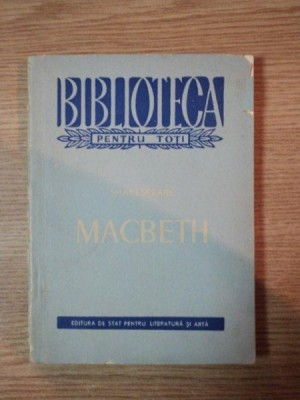 MACBETH - WILLIAM SHAKESPEARE 1957 foto