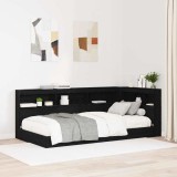 Tăblie de depozitare cu raft Stejar negru 80 cm Lemn compozit
