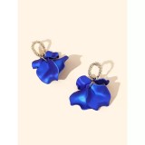 Cumpara ieftin Cercei Orela, Floare Albastra - 432546