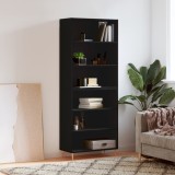 VidaXL Dulap &icirc;nalt, negru, 69,5x32,5x180 cm, lemn prelucrat