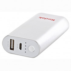 Powerbank Kodak 5200 mAh Li-ion, USB, microUSB, argintiu foto