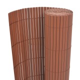 vidaXL Gard de grădină dublu față maro 1.5x3 m PVC