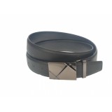 Curea barbati, casual-eleganta, din piele ecologica, latime 3.5 cm, negru - CK166N