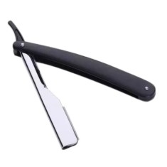 Brici FOXMAG24, cu lama clasica pentru tuns sau barbierit, culoare negru, maner plastic