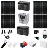 Kit complet Fotovoltaic Monocristalin, Acumulatori 12V 100AH, Invertor 1800W + CADOU Camera de supraveghere IP, Color Noaptea 30m, lentila 2.8mm si Ro, Rovision