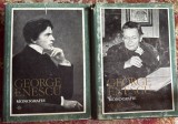 GEORGE ENESCU , MONOGRAFIE / CU AUTOGRAFUL LUI MIRCEA VOICANA CATRE DEMNITARUL COMUNIST GHEORGHE PANA/ EDITURA ACADEMIEI R.S.R. 1971/ DOUA VOL.1172pag