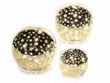 Cumpara ieftin Set 3 sfere Stelute aurii cu led 10x9 cm, 13x12 cm, 15x14 cm