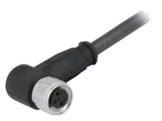 Conector HARTING M8 mamă 3 pini &icirc;n unghi 90&deg; cu cablu 5m TPE-U