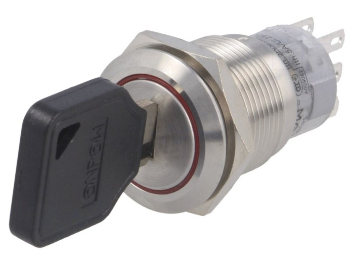 Comutator cu cheie 3PST, &Oslash;19mm