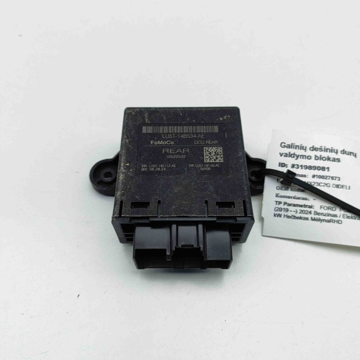Modul de control ușă dreapta spate FORD PUMA J2K, CF7 2024 OEM: LU5T-14B534-AE 31989081