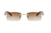 Rama ochelari de vedere cu brate din bambus tip Ray Ban Gucci Prada, Unisex, Rectangulara, Jimmy Choo