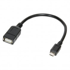 Adaptor OTG Logilink AA0035 micro USB B Male - USB A Female 0.20m negru foto