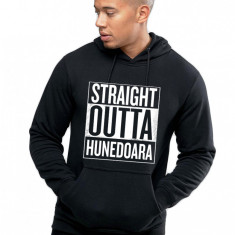 Hanorac Barbati Negru - Straight Outta Hunedoara - 2XL