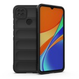 Husa pentru xiaomi redmi 9c / redmi 9c nfc, antisoc, margini striatii, magic shield, black
