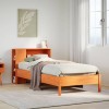 VidaXL Pat bibliotecă fără saltea maro ceruit 75x190 cm lemn masiv pin 3322857