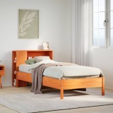 VidaXL Pat bibliotecă fără saltea maro ceruit 75x190 cm lemn masiv pin 3322857