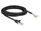 Patch Cord S/FTP 3m cu RJ50 Mufă - Cablu Negru 26AWG