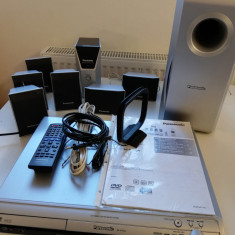 PANASONIC SC-HT545W - Sistem Home Theater 5.1 (DVD/Amplificator/8 Boxe)