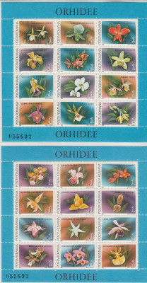 ROMANIA 1988 LP 1210 ORHIDEE - BLOCURI MNH foto