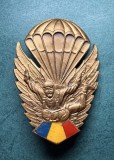 Insigna parasurist militar Romania 1989 1996 fara clasa