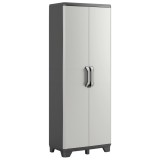 Dulap Depozitare Keter Gear, Negru/Gri, 182cm, 4 Rafturi Reglabile, 68x39 cm, Incuietoare, Garaj/Birou