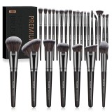 Set 25 pensule machiaj, Feel Gorgeous, din Fibre sintetice moi, maner rezistent, machiaj profesional/incepator, Oem
