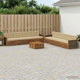 Cumpara ieftin Set de canapele de exterior 9 buc. 8-Locuri Natural si Bej