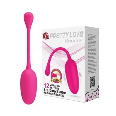 Ou Vibrator Knucker, 12 Moduri Vibratii, Silicon, USB, Roz