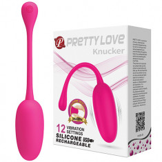 Ou Vibrator Knucker, 12 Moduri Vibratii, Silicon, USB, Roz