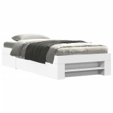 Cumpara ieftin Cadru de pat, alb, 90x200 cm, lemn prelucrat