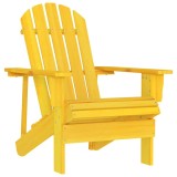 Cumpara ieftin Scaun de gradina Adirondack, galben, lemn masiv de brad