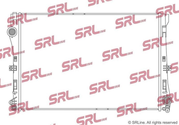 Radiator Mercedes Clasa C, motor: 1.5 T, 2.0 T, intrare/iesire conectare rapida, 640x448x26, SRLine, Aluminiu/ Plastic brazat, 0995001703; 995001703